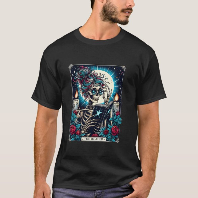 Camiseta Tarot Card Spooky Teacher The Reader Skeleton Hall (Anverso)