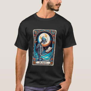 Camiseta Tarot Card Spooky Teacher The Reader Skeleton Hall