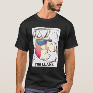 Camiseta Tarot Card Sunglass Llama Mystical Cards Magic