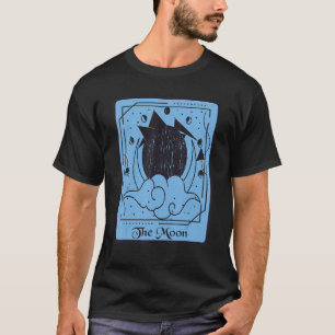 Camiseta Tarot Card The Moon Mystical Cards Moon Occult