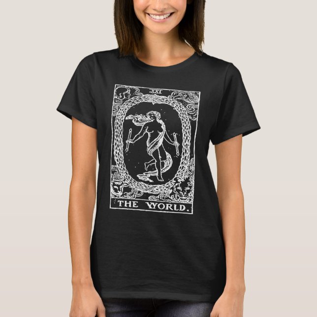 Camiseta Tarot Card The World  The World Occult (Anverso)