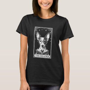 Camiseta Tarot Card Vintage Rat Terrier Dog Book Aover