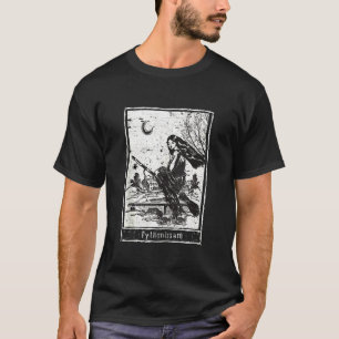 Camiseta Tarot Card Witchcraft Dark Tarot Witch Gra