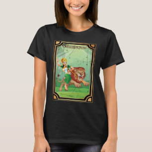 Camiseta Tarot Cards Strength Lion Occult Fortune Plate