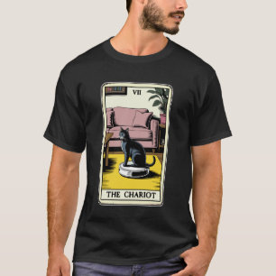 Camiseta Tarot Carta El Carro Aspiradora Robot Gato Fu