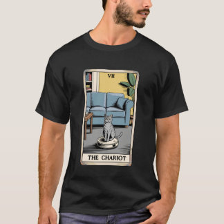 Camiseta Tarot Carta El Carro Gato Aspiradora Robot Limpia 