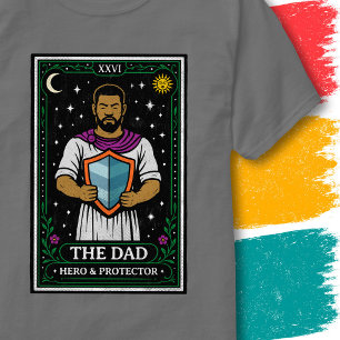 Camiseta Tarot Carta Padre Padre Héroe Protector Escudo Art