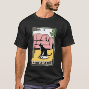 Camiseta Tarot Carta Rueda del Gato de la Fur-Tuna Aspirado