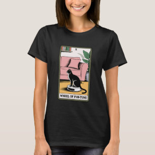 Camiseta Tarot Carta Rueda del Gato de la Fur-Tuna Aspirado