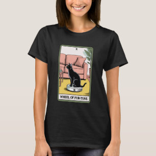 Camiseta Tarot Carta Rueda del Gato de la Fur-Tuna Aspirado