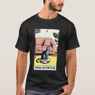 Camiseta Tarot Carta Rueda Robot Aspiradora Gato Fur-Tune C