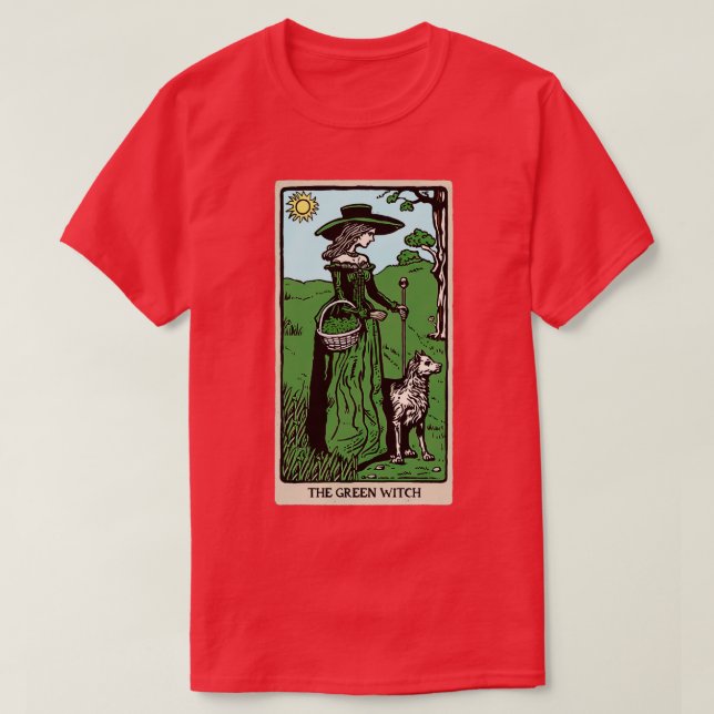 Camiseta Tarot d The Green Witch (Diseño del anverso)