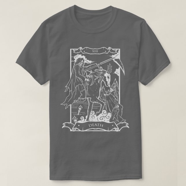 Camiseta Tarot Death Card Skeleton Skull Horror Bones Goth  (Diseño del anverso)
