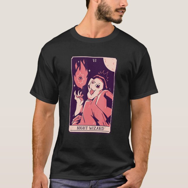 Camiseta Tarot del asistente nocturno (Anverso)