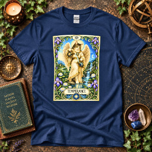 Camiseta Tarot del Gato de la Templanza - Armonía y Equilib