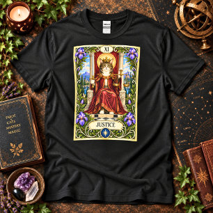 Camiseta Tarot del Gato Justicia - Equilibrio y Verdad