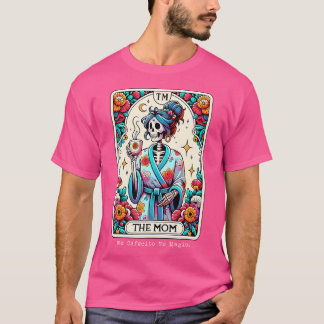 Camiseta Tarot Divertido La Mamá Sin Cafecito Sin Magia Esq