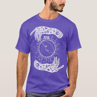 Camiseta Tarot Hands, Sun Crescent Moon & Rain 