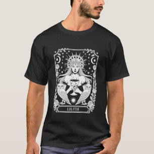 Camiseta Tarot Lilith Ocultismo Gótico Witchcore