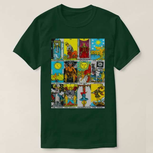 Camiseta Tarot pegatinas Tarot Deck Tarot T s (Diseño del anverso)