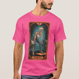Camiseta Tarot Skeleton Card Deadlifts de levantamiento de