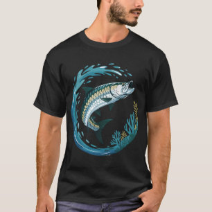 Camiseta Tarpon Sea Power – Tarpon Saltando en Aguas Trop