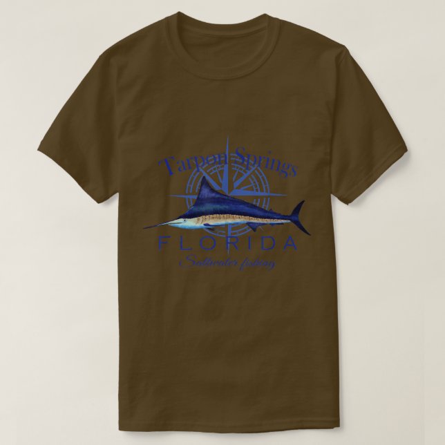Camiseta Tarpon Springs Florida Sailfish Billfish Saltwater (Diseño del anverso)