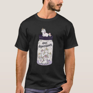 Camiseta Tarrito de antidepresivo de unicornio divertido pa