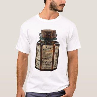 Camiseta Tarro de Música Antiguo | Notas Musicales en Botel