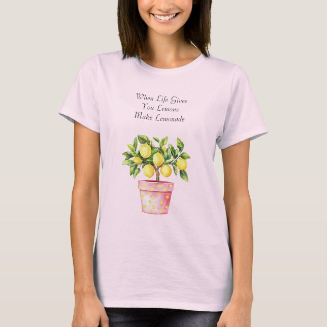 Camiseta Tarro Rosa Amarillo Hacer Limonada (Anverso)
