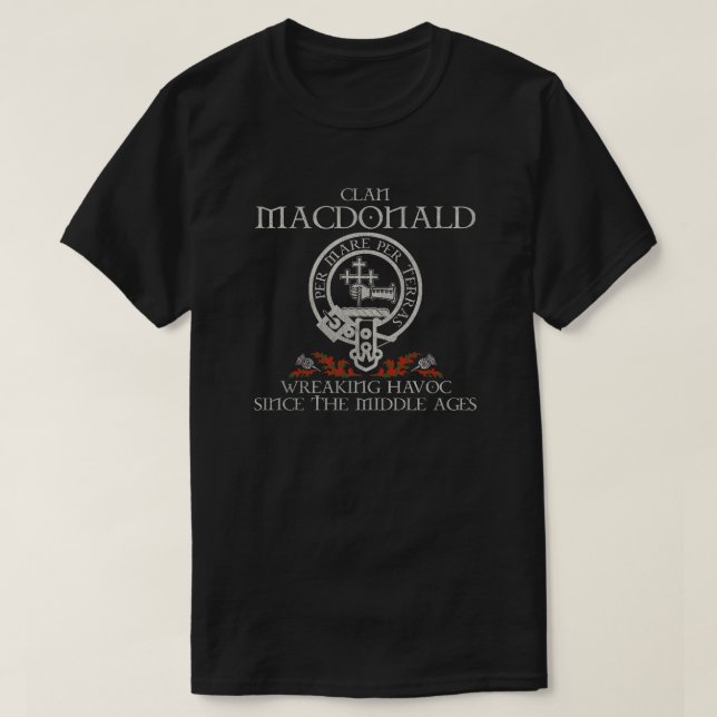 Camiseta Tarta de apellido escocés para MacDonald de Sleat  (Diseño del anverso)
