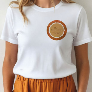 Camiseta Tarta De Calabaza Con Acuarela Feliz Día De Acción