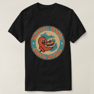 Camiseta Tarta De Cereza Divertida Vintage Michigan Mitten 