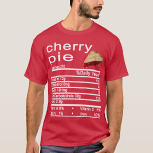 Camiseta tarta de cerezo Nutrición Hechos Graciosos Acción 