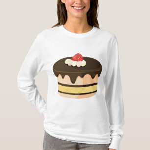 Camiseta Tarta de chocolate con goteo y fresa
