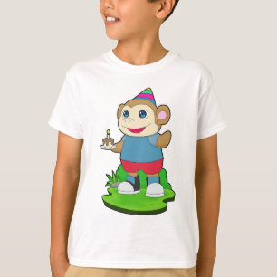 Camiseta Tarta de cumpleaños de mono