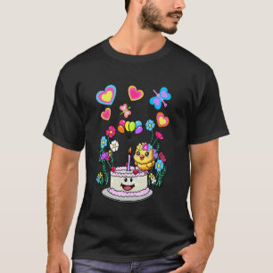 Camiseta Tarta de cumpleaños de pollito niños bebé pollo re
