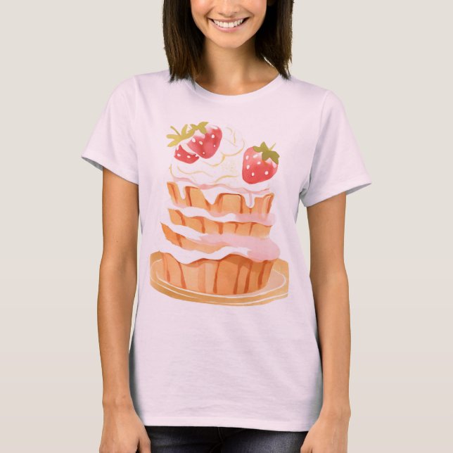 Camiseta Tarta de fresa (Anverso)
