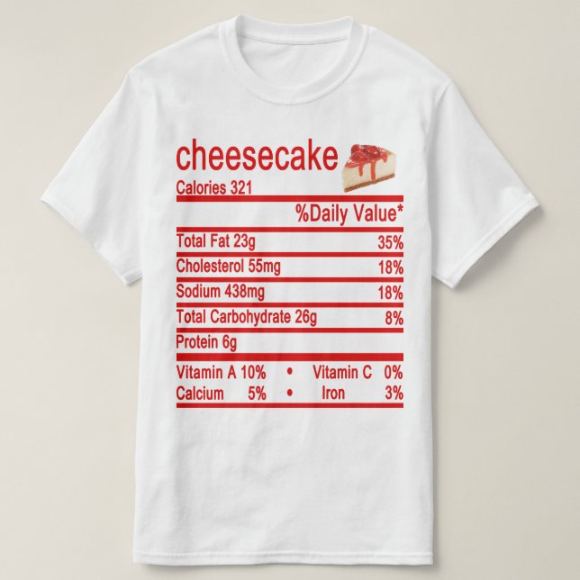Camiseta tarta de queso (Diseño del anverso)