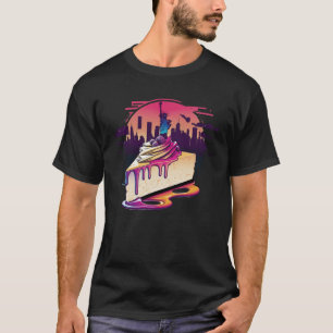 Camiseta Tarta de queso estilo Nueva York Synthwave 80s Ret