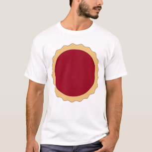 Camiseta Tarta del atasco. Rojo de la frambuesa