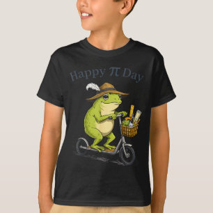 Camiseta Tarta del día feliz 3.14 scooter de rana divertido