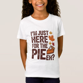 Camiseta Tarta divertida de Acción de Gracias canadiense 'E