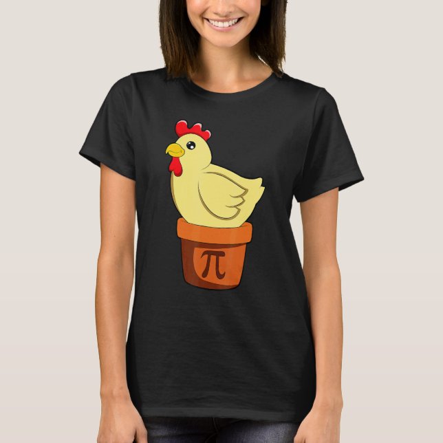 Camiseta Tarta Potencial De Pollo Día De Matemáticas (Anverso)