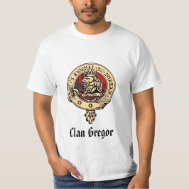 Camiseta Tartán crudo de la insignia de Gregor del clan