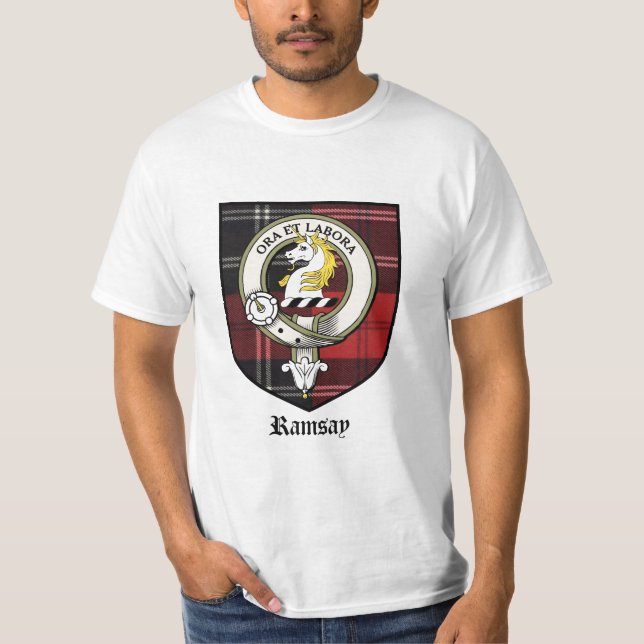 Camiseta Tartán de la insignia del escudo del clan de (Anverso)