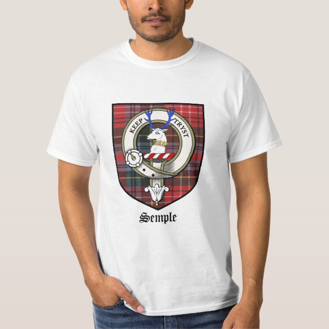 Camiseta Tartán de la insignia del escudo del clan de (Anverso)