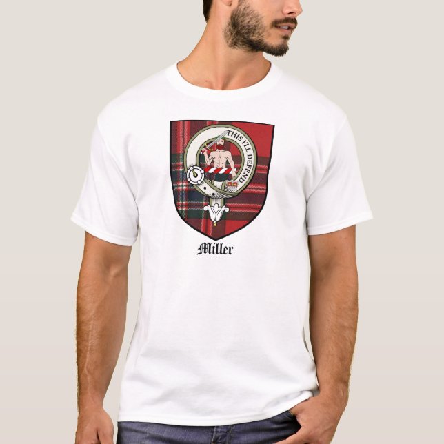 Camiseta Tartán de la insignia del escudo del clan de (Anverso)