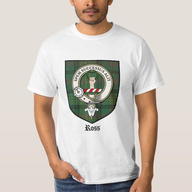 Camiseta Tartán de la insignia del escudo del clan de Ross (Anverso)