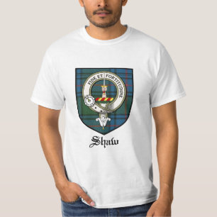 Camiseta Tartán de la insignia del escudo del clan de Shaw